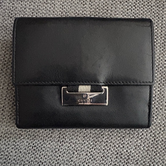 Gucci Handbags - Gucci Black Leather Wallet